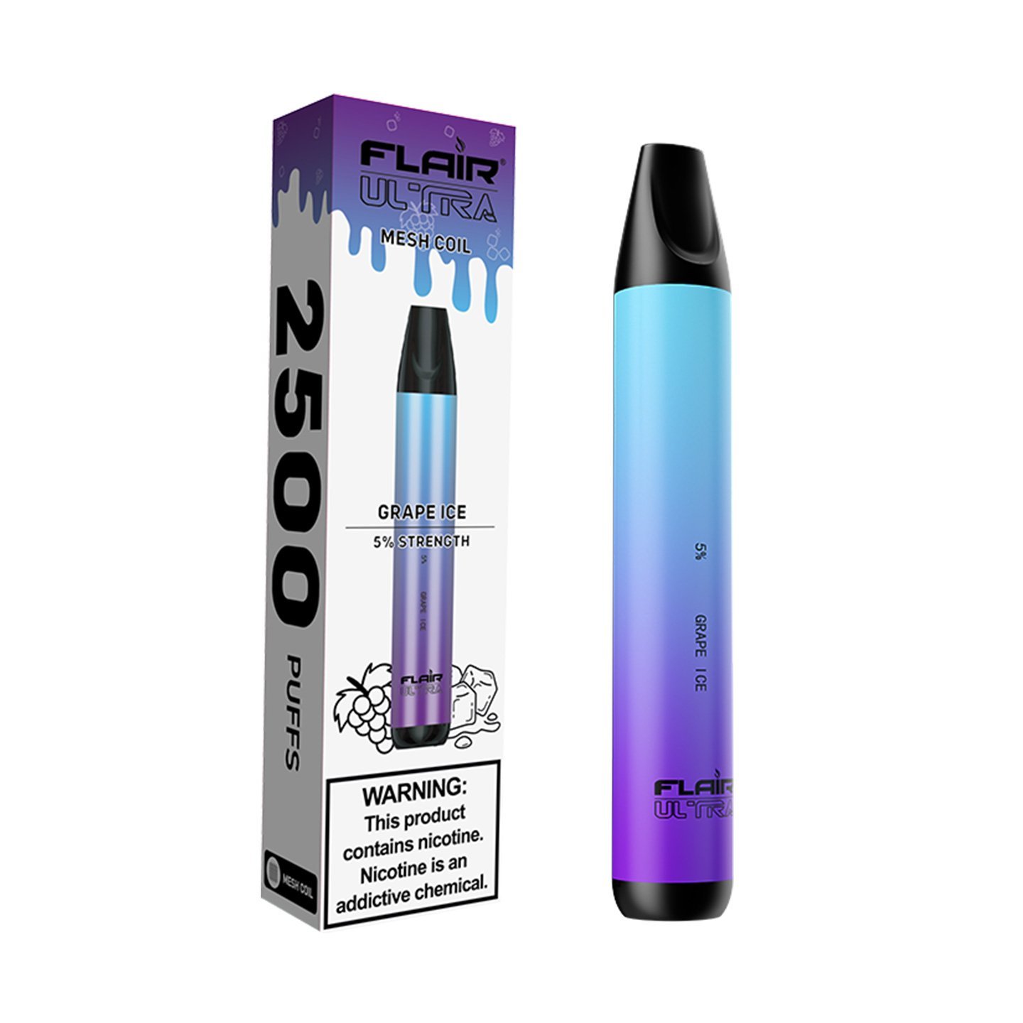 Flair Ultra Disposable Devices (Grape Ice - 2500 Puffs)