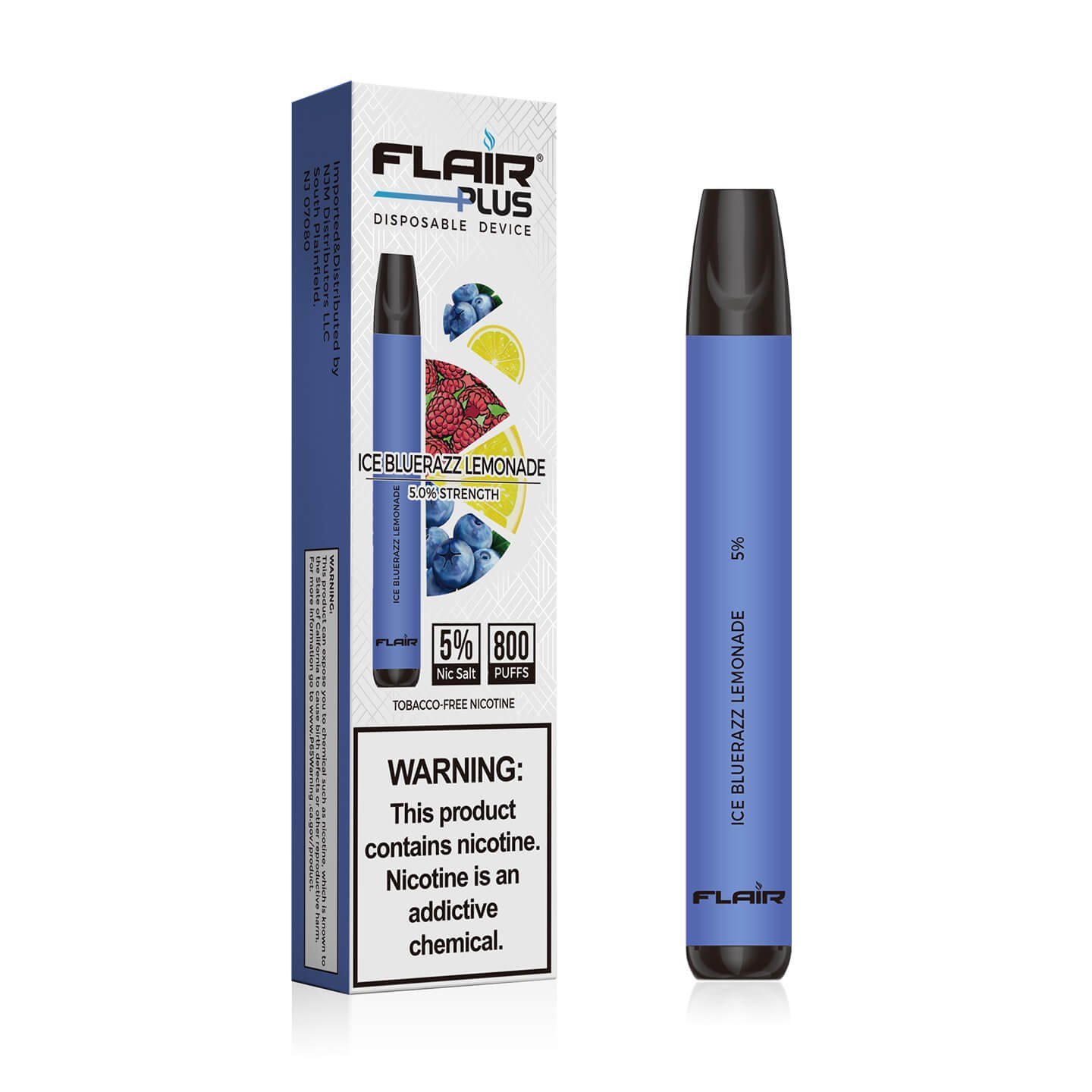 Flair Plus Disposable Devices (Ice Bluerazz Lemonade- 800 Puffs)