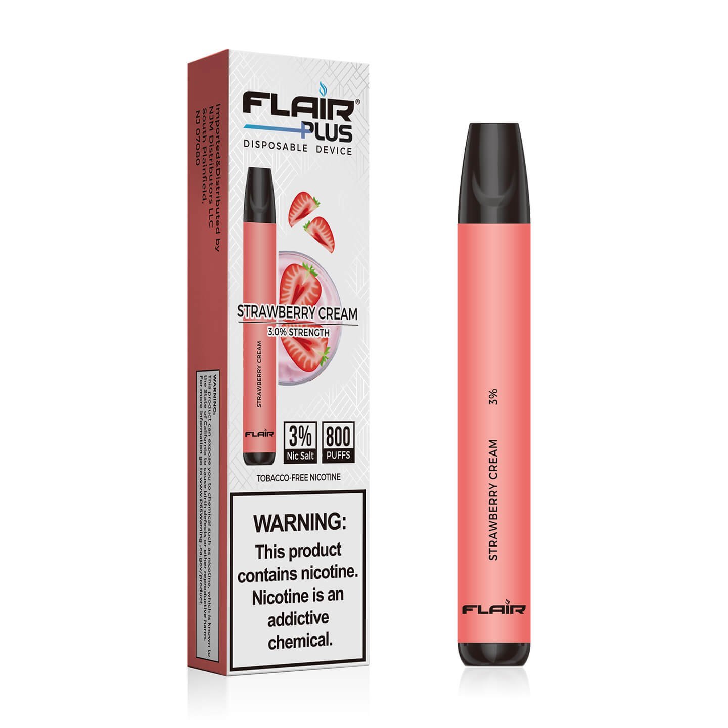Flair Plus Disposable 3% Nicotine (Strawberry Cream)