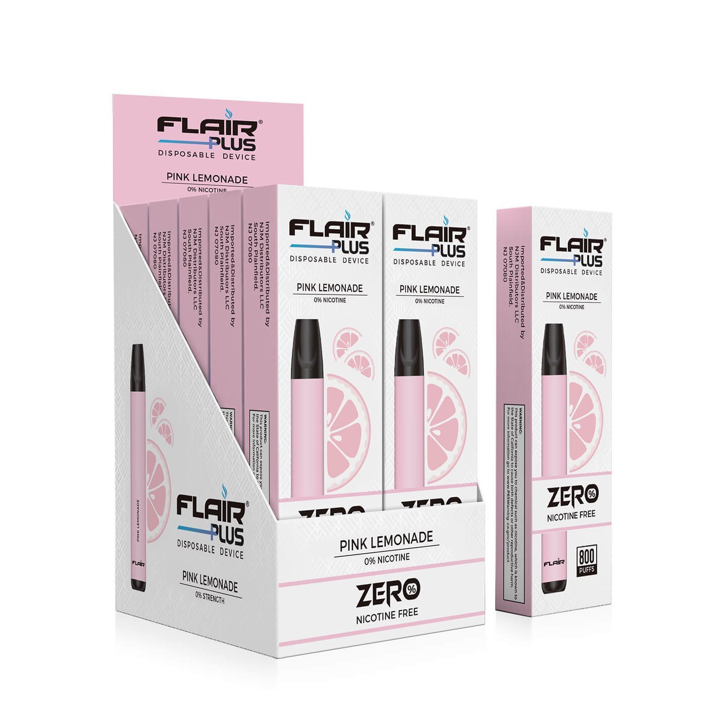 Flair Plus Disposable Devices Zero Nicotine (Pink Lemonade) - Flair Vapor